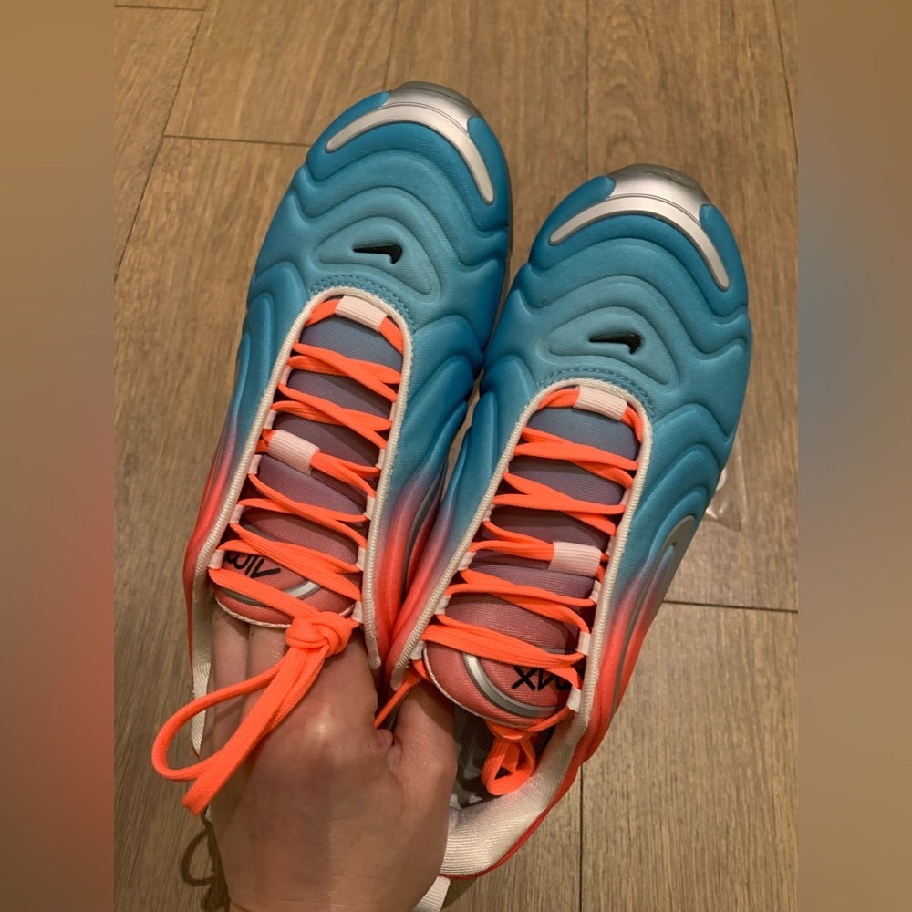 ๐ฅ Nike Air Max 720 Running Shoes, Pink Sea Blue Lava Glow Ombre, Women Size 6.5 - Picture 4 of 16